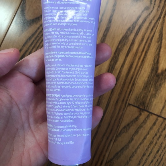 COPY - Blume Superpower Pore Clarifying Clay Face Mask 75ml - Picture 3 of 3